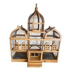 VINTAGE TAJ MAHAL STYLE LARGE WOODEN BIRDCAGE 19th CENTURY DOME TOP