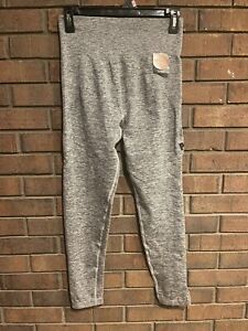 New Victoria’s Secret Pink Cool And Comfy Cut Out Leggings Large NWT GRAY