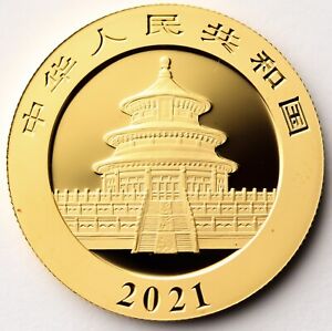 2021 China 15 gram Gold Panda BU 200 Yuan Coin Chinese Gold Coin