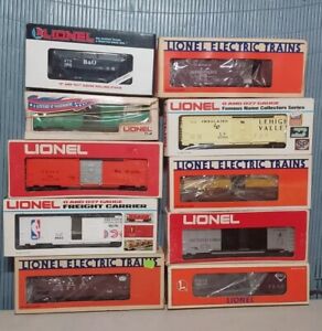 MIXED LOT OF 10 LIONEL TRAINS O SCALE FREIGHT CARS (MIXED ROADNAMES) #74