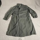 Vintage Military Overcoat Mens 36 R US Wool Garbardine AG-44 Removable Liner
