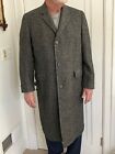 Handsome Harris Tweed Wool Overcoat Trenchcoat Topcoat Men’s 42 Maybe 44 Ex Cond