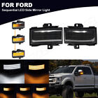 For Ford F-250 2017-22 F-150 2015-22 Sequential Towing Mirror Turn Signal Lights