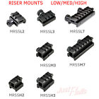 Picatinny Riser Mount - Choose Low 2, Medium 3 or High Profile 3 Slots, Aluminum
