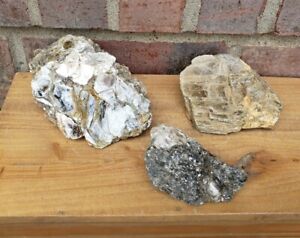Lot of 3 Mica Natural Mineral Rock 1 lb. 13 oz Estate Specimen