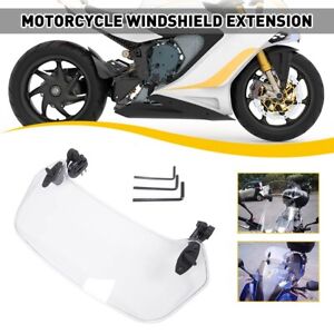 Motorcycle Adjustable Clip On Windshield Extension Spoiler Deflector Accessories (For: Indian Roadmaster)