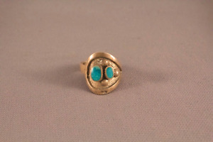 Old Pawn Navajo Or Zuni Turquoise Ring Size 10