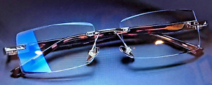 Mens Rimless Eyeglass Frames by Detroit  Players Inc ,  Gold w/ Tortoiseshell .