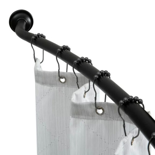 Curved Shower Rod in Matte Black