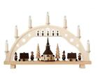 Candle Arches Seiffen Church 20 7/8in Chandelier Bow New Christmas Erzgebirge