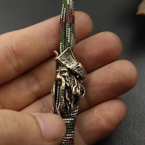 Pirates EDC Paracord Knife Beads Lanyard Brass DIY Tool Pendant charms Bracelet