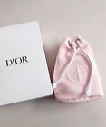 NIB Dior 💕 Beauty Cosmetic Bag Drawstring Pink Pouch Clutch VIP Gifts Genuine🎁