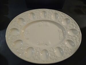 Home & Garden Party Stoneware Oval deviled egg plate