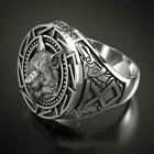 Wolf Hand Pattern Mens Ring Personality Fashion Mens Jewelry Silver Party F6D5