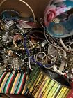 18 + LBS Jewelry Lot VINTAGE Modern brooch earrings chains necklace Rings Pins