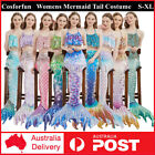 Ladies Womens Mermaid Tail Swimming Costume Bikini Set Monofin Swimsuit Swimwear