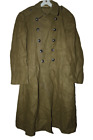 DAMAGED Romanian Trench Coat Military Army Wool Overcoat Heavy Winter Shinel OD