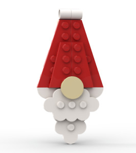 Nordic Gnome Christmas Tree Holiday Ornament  | Made with 100% Genuine New LEGO