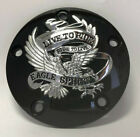 Black with Chrome Live To Ride Ignition Timing Timer Cover for Harley Twin Cam (For: Harley-Davidson)