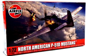 Airfix North American P-51D Mustang 1:72 Scale Plastic Model Plane Kit A01004B