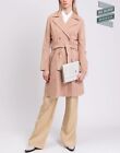 RRP€1040 DROME Suede Leather Trench Coat Size S Double Breasted Made in Italy