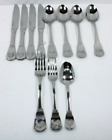 11 Pce. Cuisinart Elite FRENCH ROOSTER Stainless Steel Set Fork, Knife, Spoon