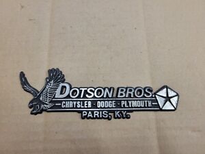 Dotson Bros Dodge  Paris Kentucky KY Car Dealership Dealer Emblem Badge Logo