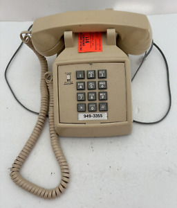 Vintage Beige Touch-Tone GTE Desktop Telephone Pulse/Tone