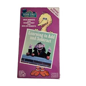Sesame Street Learning to Add and Subtract VHS 1987 Tape The Count