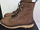 New Sorel Hi-Line Lace Waterproof Leather Boots Men's Many Sz Retail $185 Brown