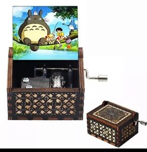 Totoro music box Wood new Carved Music Box Home gift