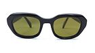 Rare Bat-Eye Sunglasses Vintage Black Shades Italy Rome 50s Unisex 50-18 135