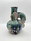 RARE Vintage Wiener Werkstatte Ceramic Pottery Vase marked 7.5