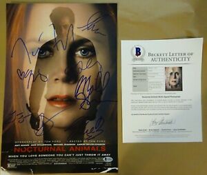 Nocturnal Animals Autographed 12x18 Photo Signed by 8 Ford Adams ++ Beckett COA