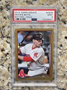 2014 Topps Update Gold US-26 Mookie Betts Batting RC PSA 9 #2014/2014 1/1 Rookie