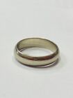 14K white Solid Gold Ring comfort Band  SZ 8 classic 4.86 grams 5.13mm wide