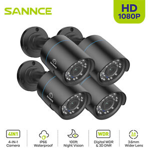 SANNCE 1080P CCTV Home Security Camera Outdoor Night Vision Weatherproof IR CUT