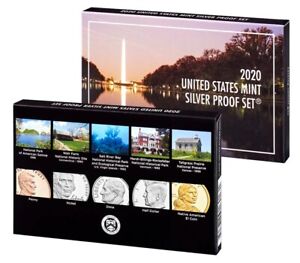 2020 SILVER PROOF SET ✪ 10 COINS ✪ OGP WITHOUT REVERSE PROOF NICKEL NO ◢TRUSTED◣