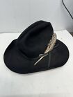 resistol long oval 6 5/8 catteman black western cowboy hat
