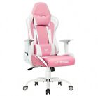 VITESSE Pink Cute Kawaii Gaming Chair Leather with Lumbar Support & Headrest