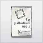 1 gram Palladium Bar - Valcambi - 999.5 Fine