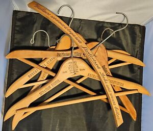 Vintage Wooden Hangers, Lot of 5, FLA, CA, Misc.