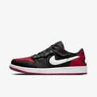 New Nike Air Jordan 1 Low FlyEase Sneakers - Black/ Gym Red (DM1206-066)