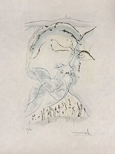 New ListingSALVADOR DALI 20th c. Spanish French ETCHING Dove-Like Eyes on the Bride 60/200