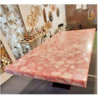 Pink Rose Quartz Counter Top Slab, Agate Dining Table, Furniture Home Deco Top