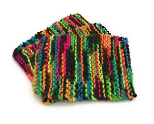 Hand Knit Soft Yarn Dishwashing Scrubbies – Set of 3