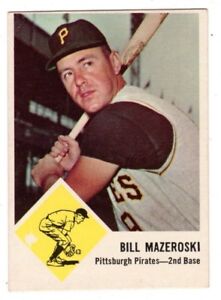 1963 Fleer #59 Bill Mazeroski - Pittsburgh Pirates, Near Mint Condition