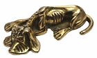 vintage brass dog figurine hound 1970s cast metal paperweight