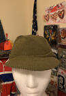 Vintage 40s WWII US Army Military Knit Wool Tank Jeep Cap. Size Small