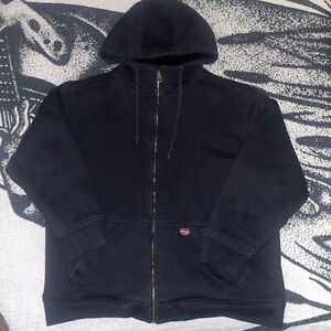 Wrangler Workwear Men's XL Black Sherpa Fleece Lined Full Zip Hoodie Jacket